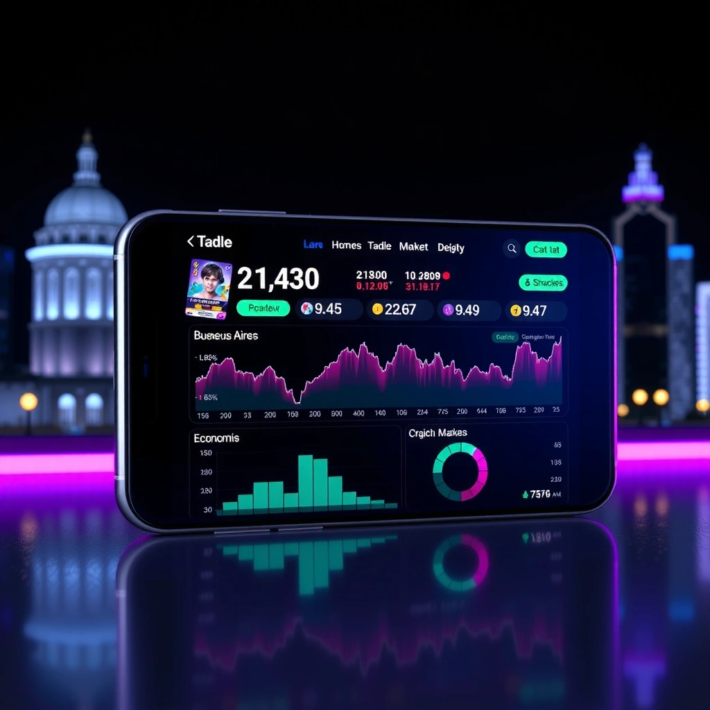 Interface de trading y mercado en juegos móviles de Tienotly